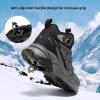 imageJMFCHI Kids Hiking Boots Boys Girls Outdoor Walking Climbing Sneaker Comfortable Nonslip Snow Shoes Hiker Boot Antiskid Steel Buckle Sole8196kgrey