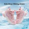 imageJMFCHI Kids Hiking Boots Boys Girls Outdoor Walking Climbing Sneaker Comfortable Nonslip Snow Shoes Hiker Boot Antiskid Steel Buckle Sole8196kpink Purple
