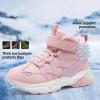 imageJMFCHI Kids Hiking Boots Boys Girls Outdoor Walking Climbing Sneaker Comfortable Nonslip Snow Shoes Hiker Boot Antiskid Steel Buckle Sole8196kpink Purple