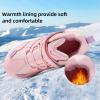 imageJMFCHI Kids Hiking Boots Boys Girls Outdoor Walking Climbing Sneaker Comfortable Nonslip Snow Shoes Hiker Boot Antiskid Steel Buckle Sole8196kpink Purple