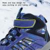 imageJMFCHI Kids Hiking Boots Boys Girls Outdoor Walking Climbing Sneaker Comfortable Nonslip Snow Shoes Hiker Boot Antiskid Steel Buckle SoleBlue