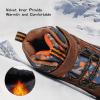 imageJMFCHI Kids Hiking Boots Boys Girls Outdoor Walking Climbing Sneaker Comfortable Nonslip Snow Shoes Hiker Boot Antiskid Steel Buckle SoleBrown