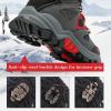 imageJMFCHI Kids Hiking Boots Boys Girls Outdoor Walking Climbing Sneaker Comfortable Nonslip Snow Shoes Hiker Boot Antiskid Steel Buckle SoleRedBlackGrey