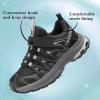 imageJMFCHI Kids Sneakers Boys Girls Tennis Running Shoes Outdoor Hiking Sneaker for Boys Athletic Breathable8185kblackGrey