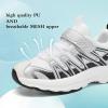 imageJMFCHI Kids Sneakers Boys Girls Tennis Running Shoes Outdoor Hiking Sneaker for Boys Athletic Breathable8185kblackWhite