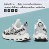 imageJMFCHI Kids Sneakers Boys Girls Tennis Running Shoes Outdoor Hiking Sneaker for Boys Athletic Breathable8185kblackWhite