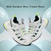imageJMFCHI Kids Sneakers Boys Girls Tennis Running Shoes Outdoor Hiking Sneaker for Boys Athletic Breathable8185kgreenWhite