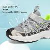 imageJMFCHI Kids Sneakers Boys Girls Tennis Running Shoes Outdoor Hiking Sneaker for Boys Athletic Breathable8185ksliverBrown