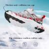 imageJMFCHI Kids Sneakers Boys Girls Tennis Running Shoes Outdoor Hiking Sneaker for Boys Athletic Breathable8185ksliverRed
