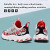 imageJMFCHI Kids Sneakers Boys Girls Tennis Running Shoes Outdoor Hiking Sneaker for Boys Athletic Breathable8185ksliverRed