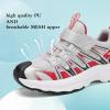 imageJMFCHI Kids Sneakers Boys Girls Tennis Running Shoes Outdoor Hiking Sneaker for Boys Athletic Breathable8185ksliverRed