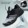 imageJMFCHI Kids Sneakers Boys Girls Tennis Running Shoes Outdoor Hiking Sneaker for Boys Athletic BreathableBlackGrey8227