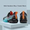 imageJMFCHI Kids Sneakers Boys Girls Tennis Running Shoes Outdoor Hiking Sneaker for Boys Athletic BreathableBlackOraneBlue8222qd