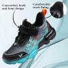 imageJMFCHI Kids Sneakers Boys Girls Tennis Running Shoes Outdoor Hiking Sneaker for Boys Athletic BreathableBlackOraneBlue8222qd