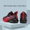 imageJMFCHI Kids Sneakers Boys Girls Tennis Running Shoes Outdoor Hiking Sneaker for Boys Athletic BreathableBlackRed8222qd