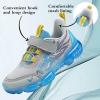 imageJMFCHI Kids Sneakers Boys Girls Tennis Running Shoes Outdoor Hiking Sneaker for Boys Athletic BreathableGreyBlue8222qd