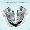 imageJMFCHI Kids Sneakers Boys Girls Tennis Running Shoes Outdoor Hiking Sneaker for Boys Athletic BreathableGreyGreen8225