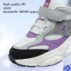imageJMFCHI Kids Sneakers Boys Girls Tennis Running Shoes Outdoor Hiking Sneaker for Boys Athletic BreathableGreyPurple8225