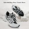 imageJMFCHI Kids Sneakers Boys Girls Tennis Running Shoes Outdoor Hiking Sneaker for Boys Athletic BreathableWhiteBlack8230