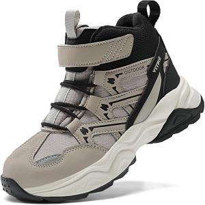 imageJMFCHI Kids Hiking Boots Boys Girls Outdoor Walking Climbing Sneaker Comfortable Nonslip Snow Shoes Hiker Boot Antiskid Steel Buckle Sole8196kbromn