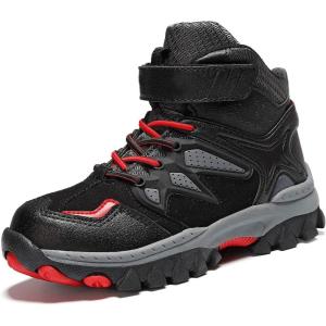 imageJMFCHI Kids Hiking Boots Boys Snow Boots Warm Winter Boots Outdoor Sports Camping Shoes Trekking shoes Climbing Sneakers Girls Walking Boots Ankle Boots Durable Comfortable black size 7