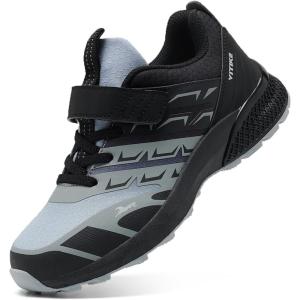 imageJMFCHI Kids Sneakers Boys Girls Tennis Running Shoes Outdoor Hiking Sneaker for Boys Athletic BreathableBlackGrey8227