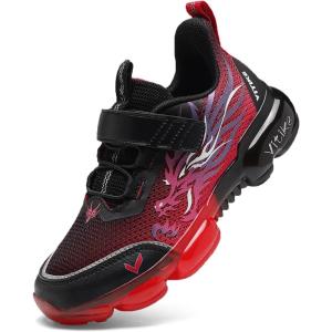 imageJMFCHI Kids Sneakers Boys Girls Tennis Running Shoes Outdoor Hiking Sneaker for Boys Athletic BreathableBlackRed8222qd