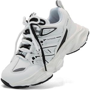 imageJMFCHI Kids Sneakers Boys Girls Tennis Running Shoes Outdoor Hiking Sneaker for Boys Athletic BreathableWhite8230