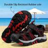 imageJMFCHI Boys Girls Sports Sandals Summer Kids Closed Toe Outdoor Sandals Athletic Water Shoes Sandals Child Pool Beach Sandals Quick Drying Slip ResistantBlackRed8109