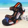 imageJMFCHI Boys Girls Sports Sandals Summer Kids Closed Toe Outdoor Sandals Athletic Water Shoes Sandals Child Pool Beach Sandals Quick Drying Slip ResistantBlackBlue8062