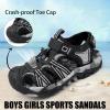 imageJMFCHI Boys Girls Sports Sandals Summer Kids Closed Toe Outdoor Sandals Athletic Water Shoes Sandals Child Pool Beach Sandals Quick Drying Slip ResistantBlack8109