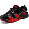 imageJMFCHI Boys Girls Sports Sandals Summer Kids Closed Toe Outdoor Sandals Athletic Water Shoes Sandals Child Pool Beach Sandals Quick Drying Slip ResistantBlackRed8009