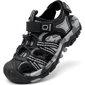 imageJMFCHI Boys Girls Sports Sandals Summer Kids Closed Toe Outdoor Sandals Athletic Water Shoes Sandals Child Pool Beach Sandals Quick Drying Slip ResistantBlack8109