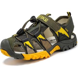imageJMFCHI Boys Girls Sports Sandals Summer Kids Closed Toe Outdoor Sandals Athletic Water Shoes Sandals Child Pool Beach Sandals Quick Drying Slip ResistantOlive Green8009
