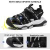imageJMFCHI Boys Girls Sports Sandals Summer Kids Closed Toe Outdoor Sandals Athletic Water Shoes Sandals Child Pool Beach Sandals Quick Drying Slip Resistant8266blackWhite