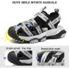 imageJMFCHI Boys Girls Sports Sandals Summer Kids Closed Toe Outdoor Sandals Athletic Water Shoes Sandals Child Pool Beach Sandals Quick Drying Slip Resistant8266blackGrey