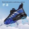 imageJMFCHI Kids Sneakers Boys Girls Tennis Running Shoes Outdoor Hiking Sneaker for Boys Athletic BreathableBlackDrak Blue8267