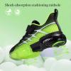 imageJMFCHI Kids Sneakers Boys Girls Tennis Running Shoes Outdoor Hiking Sneaker for Boys Athletic BreathableBlackGreen8267