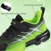 imageJMFCHI Kids Sneakers Boys Girls Tennis Running Shoes Outdoor Hiking Sneaker for Boys Athletic BreathableBlackGreen8267
