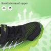 imageJMFCHI Kids Sneakers Boys Girls Tennis Running Shoes Outdoor Hiking Sneaker for Boys Athletic BreathableBlackGreen8267
