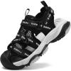 imageJMFCHI Boys Girls Sports Sandals Summer Kids Closed Toe Outdoor Sandals Athletic Water Shoes Sandals Child Pool Beach Sandals Quick Drying Slip Resistant8266blackWhite