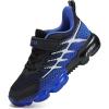 imageJMFCHI Kids Sneakers Boys Girls Tennis Running Shoes Outdoor Hiking Sneaker for Boys Athletic BreathableBlackDrak Blue8267
