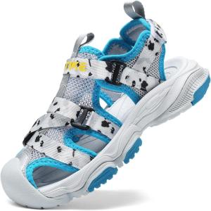 imageJMFCHI Boys Girls Sports Sandals Summer Kids Closed Toe Outdoor Sandals Athletic Water Shoes Sandals Child Pool Beach Sandals Quick Drying Slip Resistant8266greyBlue