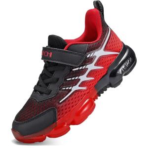 imageJMFCHI Kids Sneakers Boys Girls Tennis Running Shoes Outdoor Hiking Sneaker for Boys Athletic BreathableBlackRed8267