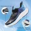 imageJMFCHI Boys Girls Kids Sneakers Knitted Mesh Sports Shoes Breathable Lightweight Running Shoes for Kids Fashion Athletic Casual ShoesBlackBlue8275