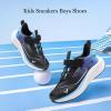 imageJMFCHI Boys Girls Kids Sneakers Knitted Mesh Sports Shoes Breathable Lightweight Running Shoes for Kids Fashion Athletic Casual ShoesBlackBlue8275