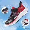 imageJMFCHI Boys Girls Kids Sneakers Knitted Mesh Sports Shoes Breathable Lightweight Running Shoes for Kids Fashion Athletic Casual ShoesBlackRed8275