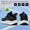 imageJMFCHI Boys Girls Kids Sneakers Knitted Mesh Sports Shoes Breathable Lightweight Running Shoes for Kids Fashion Athletic Casual ShoesBlackWhite8275