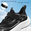 imageJMFCHI Boys Girls Kids Sneakers Knitted Mesh Sports Shoes Breathable Lightweight Running Shoes for Kids Fashion Athletic Casual ShoesBlackWhite8275
