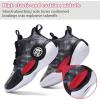 imageJMFCHI Kids Basketball Shoes Hightop Sports Shoes Sneakers Durable Laceup NonSlip Running Shoes Secure for Little Kids Big Kids and Boys GirlsBlack8272